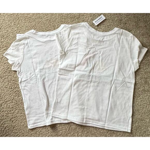 Old Navy Bundle Of 2 T-Shirts Sunshine Short Sleeve Crew Neck Sizes Large 10-12 - Picture 2 of 5